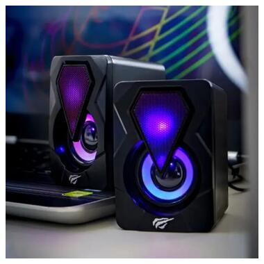 Акустическая система Havit HV-SK210 mini PRO RGB USB Black (6939119040260) фото №5