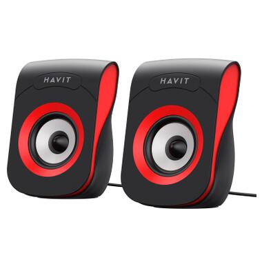 Акустическая система Havit SK599 USB 6W Black/Red (6950676205978) фото №1