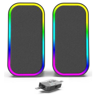 Акустическая система ColorWay Aura 2.0 USB/Bluetooth Gray (CW-SPU02GR) фото №1