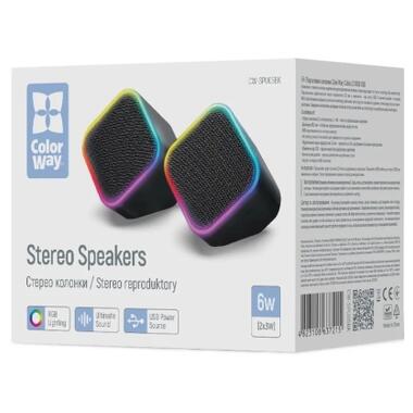Акустическая система ColorWay Cubix 2.0 RGB USB Black (CW-SPU05BK) фото №4