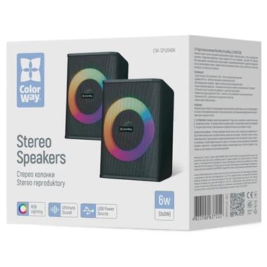 Акустическая система ColorWay PulseRing 2.0 RGB USB Black (CW-SPU04BK) фото №4