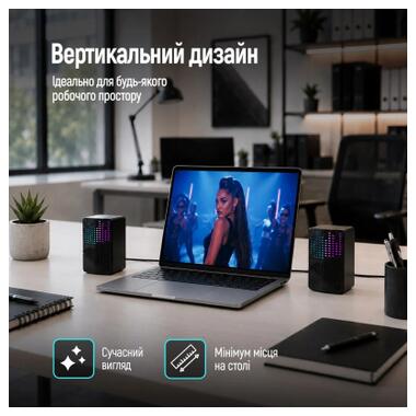 Акустическая система ColorWay SoundWave 2.0 RGB USB Black (CW-SPU06BK) фото №7