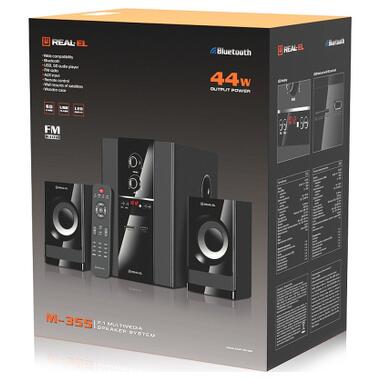 Акустична система REAL-EL M-355 Black (EL121300015) фото №11