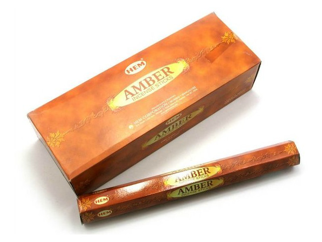 Палочки ароматические Даршан Amber (Hem) шестигранник 6/уп (27667) фото №1