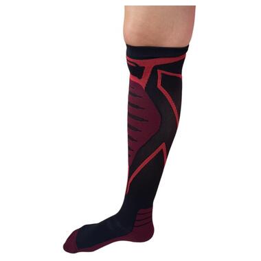 Компресійні шкарпетки гетри професійні Angle Show 41-43 
чорно-червоний фото №3