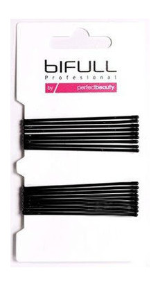 Невидимка для волос Bifull Professional Clip Flat Black 59 мм 18 шт (BFUTI40529) фото №1