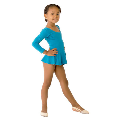 Детский спортивный боди с юбочкой для танцев и гимнастики VS-Sport CO-3376-BL аквамарин размер L(134-140) фото №2