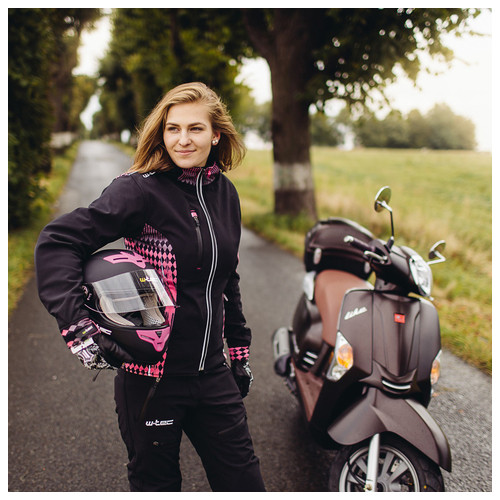 Жіноча мото-куртка з капюшоном W-TEC Pestalozza NF-2781- розмір S/чорно-рожева (12050-1-S) фото №10