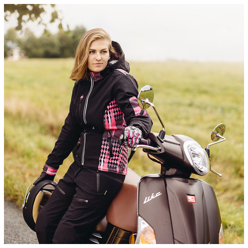 Жіноча мото-куртка з капюшоном W-TEC Pestalozza NF-2781- розмір XL/чорно-рожева (12050-1-XL) фото №13