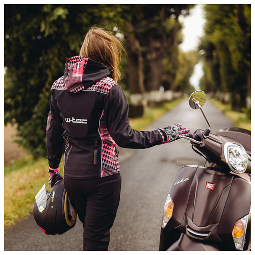 Жіноча мото-куртка з капюшоном W-TEC Pestalozza NF-2781- розмір XL/чорно-рожева (12050-1-XL) фото №11