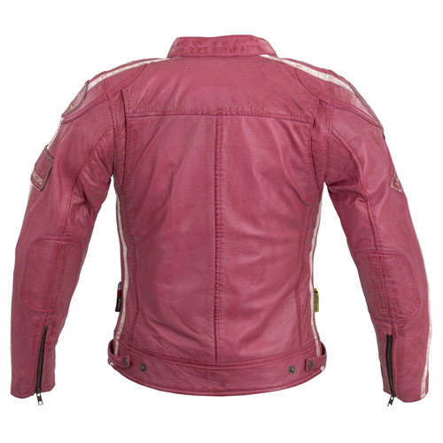Жіноча шкіряна мотокуртка W-TEC Sheawen Lady Pink - рожева/S (20537-S) фото №3