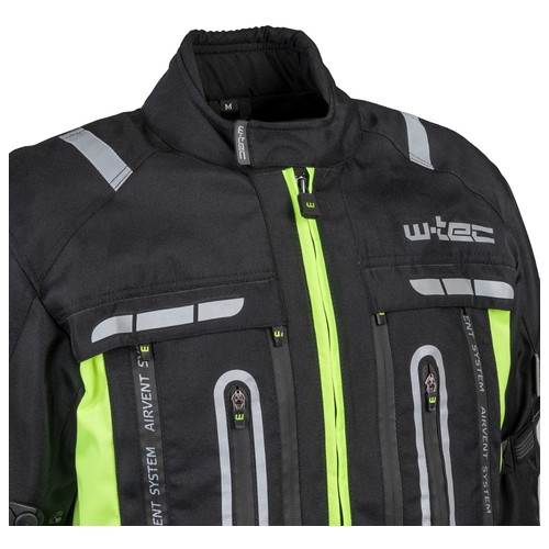 Мото-куртка W-TEC Gelnair - розмір L/чорно-зелена (17365-L) фото №12