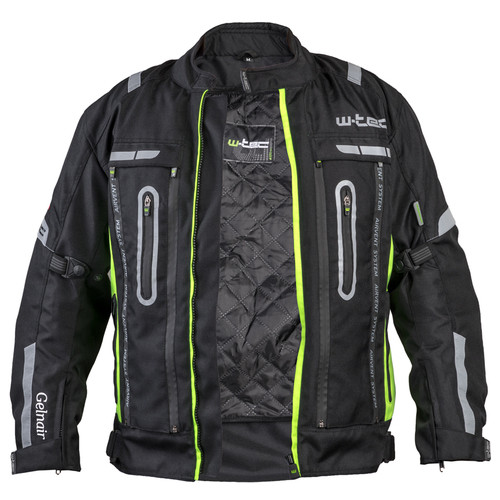 Мото-куртка W-TEC Gelnair - розмір L/чорно-зелена (17365-L) фото №2