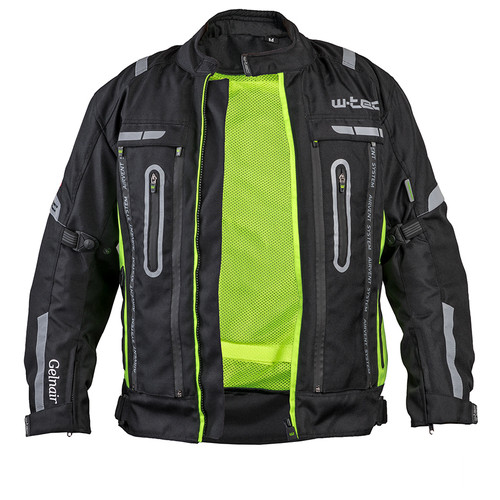 Мото-куртка W-TEC Gelnair - розмір L/чорно-зелена (17365-L) фото №3