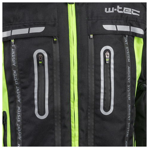 Мото-куртка W-TEC Gelnair - розмір L/чорно-зелена (17365-L) фото №13