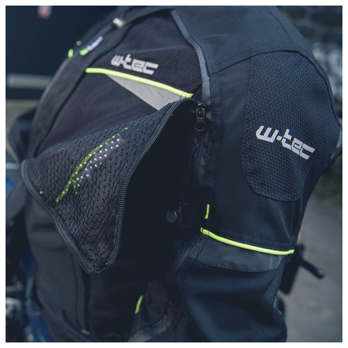 Мото-куртка W-TEC Progair - розмір 3XL/чорний-флуо (20745-3XL) фото №11