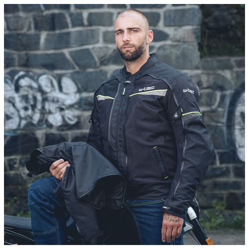 Мото-куртка W-TEC Progair - розмір 3XL/чорний-флуо (20745-3XL) фото №9
