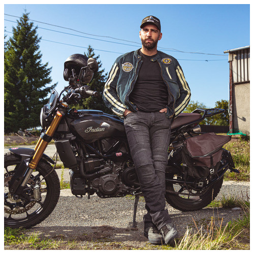 Чоловіча джинсова мотокуртка W-TEC Wildone - розмір 3XL (22904-3XL) фото №4