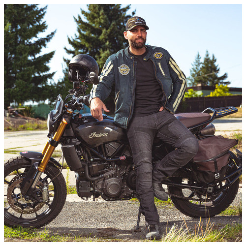 Чоловіча джинсова мотокуртка W-TEC Wildone - розмір 5XL (22904-5XL) фото №6