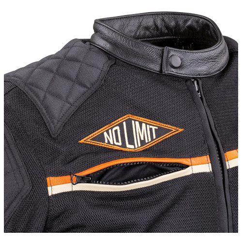Чоловіча літня мото-куртка W-TEC 2Stripe - чорний/3XL (22162-3XL) фото №8