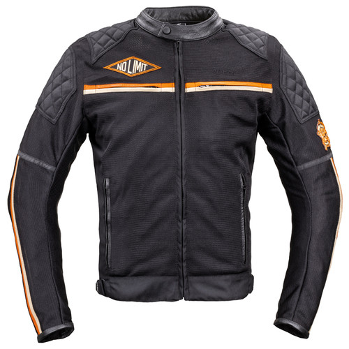 Чоловіча літня мото-куртка W-TEC 2Stripe - чорний / 5XL (22162-5XL) фото №1