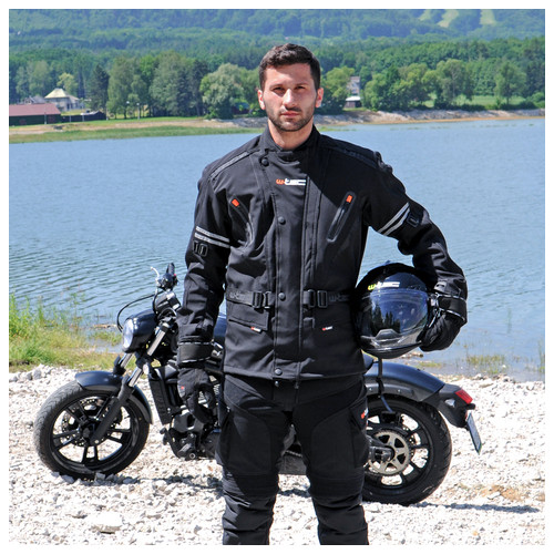 Чоловіча мото-куртка W-TEC Rokosh GS-1758 - розмір WL/чорний (14964-WL) фото №6