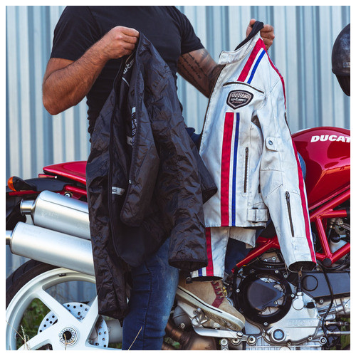 Чоловіча мотокуртка W-TEC 91 Cordura - білий/3XL (22757-3XL) фото №6