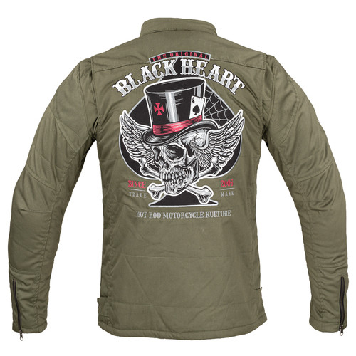Чоловіча мотокуртка W-TEC Black Heart Hat Skull Jacket - хакі/L (22862-L) фото №3