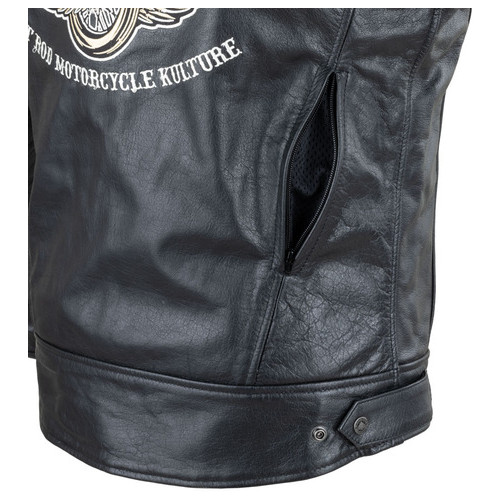 Чоловічі шкіряні мото куртки W-TEC Black Heart Wings Leather Jacket - чорний/4XL (22846-4XL) фото №14