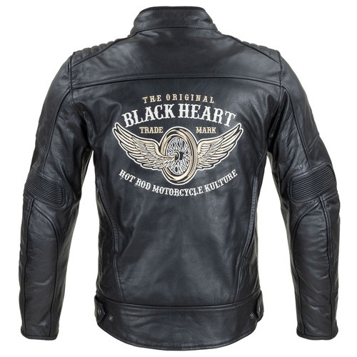 Чоловічі шкіряні мото куртки W-TEC Black Heart Wings Leather Jacket - чорний/4XL (22846-4XL) фото №3
