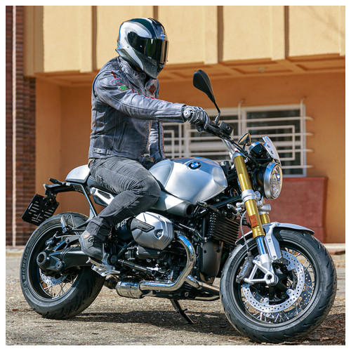 Чоловіча шкіряна мотокуртка W-TEC Sheawen Waxed Grey - сіра/розмір 6XL (22013-6XL) фото №3