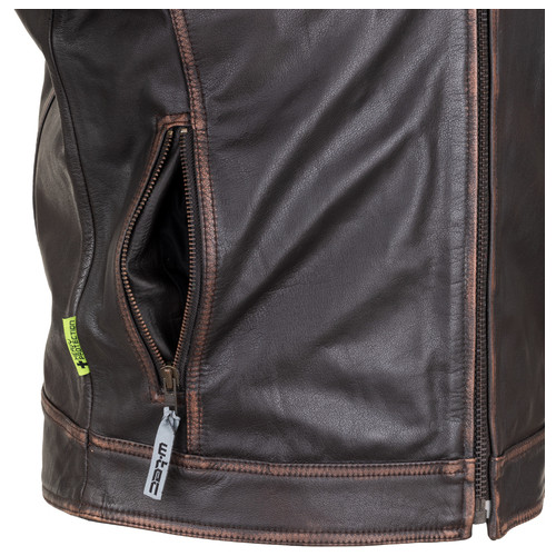 Шкіряна мото куртка W-TEC Embracer - темно-коричнева/5XL (21751-5XL) фото №11