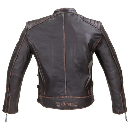 Шкіряна мото куртка W-TEC Embracer - темно-коричнева/5XL (21751-5XL) фото №3