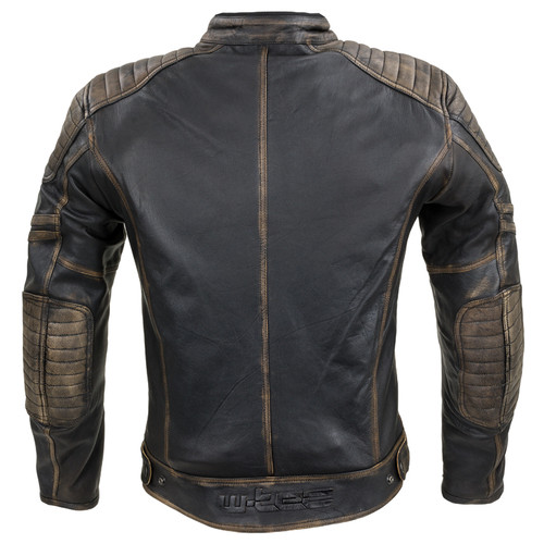 Шкіряна мото куртка W-TEC Mungelli - чорно-коричневий/5XL (19235-5XL) фото №3