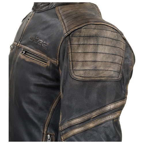 Шкіряна мото куртка W-TEC Mungelli - чорно-коричневий/5XL (19235-5XL) фото №12