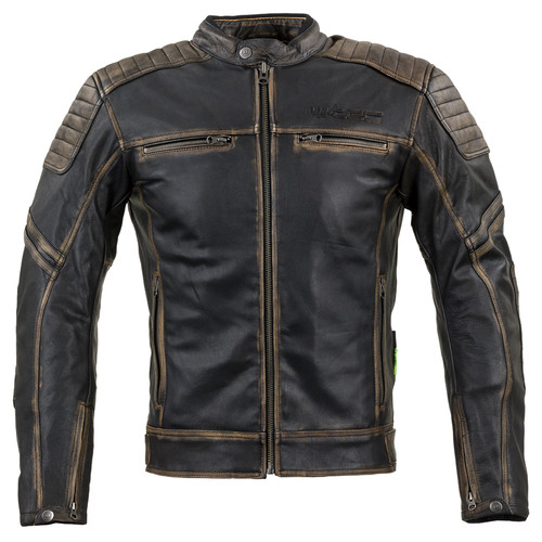 Шкіряна мото куртка W-TEC Mungelli - чорно-коричневий/5XL (19235-5XL) фото №1