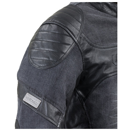 Шкіряно-джинсова мото-куртка W-TEC Metalgy - розмір 6XL/чорна (19264-6XL) фото №11