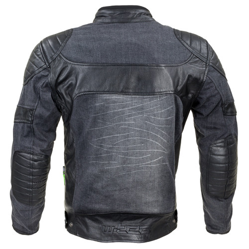 Шкіряно-джинсова мото-куртка W-TEC Metalgy - розмір 6XL/чорна (19264-6XL) фото №3