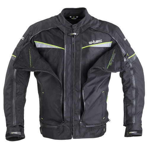 Мото-куртка W-TEC Progair - розмір М/чорний-флуо (20745-M) фото №1