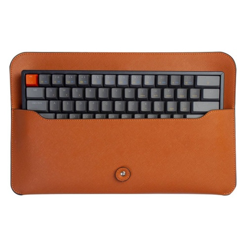 Чохол для клавіатури Keychron K3 Pouch Saffiano Leather Orange (K3_POUCH_O_KEYCHRON) фото №1