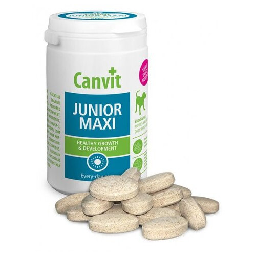 Вітаміни Canvit Junior Maxi для цуценят та молодих собак великих порід, 230 г (8595602533732) (can53373) фото №1