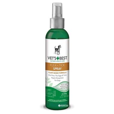 Спрей Vets Best Flea&Tick Spray від бліх/кліщів/москітів для собак 236 мл (vb10346) фото №1