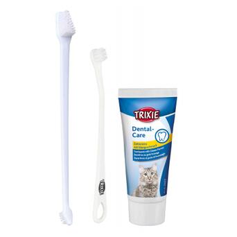 Зубна паста для тварин Trixie зі щіткою для котів (4011905256207) фото №1