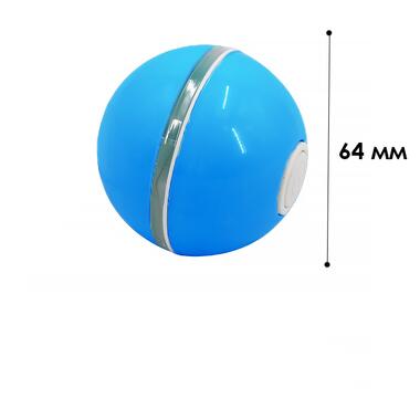 
Розумна іграшка-тизер інтерактивна кулька для кішок DT411 світлодіодна з USB Blue фото №5