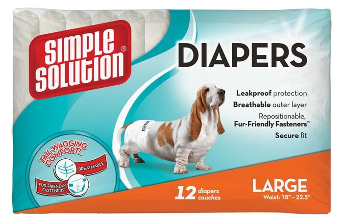 Гігієнічні підгузки для тварин Simple Solution Disposable Diapers Large 12 шт (ss10585) фото №1