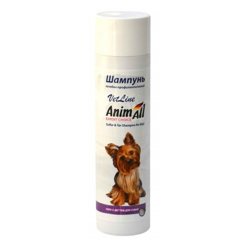 Шампунь AnimAll Vetline із сіркою та дьогтем для собак 250 мл (57215) фото №1