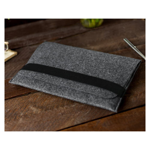 Чохол для ноутбука Gmakin для Macbook Pro 14 темно-сірий горизонтальний на гуму (GM14-14) фото №9