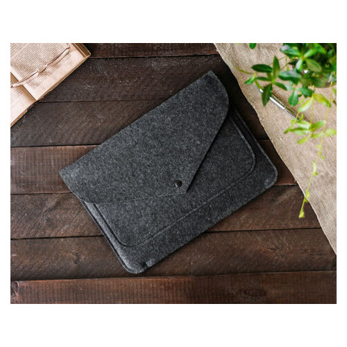 Чохол для ноутбука Gmakin для Macbook Pro 14 темно-сірий на кнопці (GM62-14) фото №5