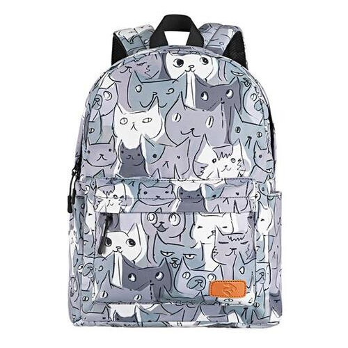 Рюкзак для ноутбука 2E TeensPack 13 Cats Grey (2E-BPT6114GC) фото №1