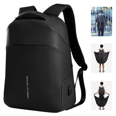 Рюкзак для ноутбука 15.6 Mark Ryden MR9068YY з дощовиком (Чорний) фото №1